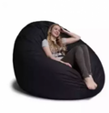Luxury bean bag parachute fabric - Black