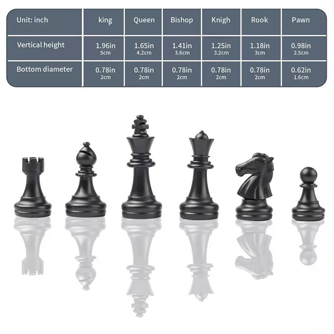 2 in 1 Travel Magnetic Chess and Checkers Board Game (Foldable)
