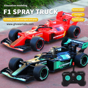 RC Spray Runner Car with Sounds Lights and Smoke-Remote Control Car for Kids