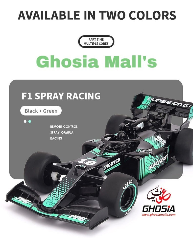RC Spray Runner Car with Sounds Lights and Smoke-Remote Control Car for Kids