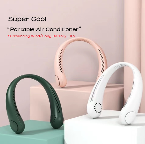 Portable Neck Fan Bladeless Hanging Sport Wearable Hands Free Cooling Fan Mini Fan Home