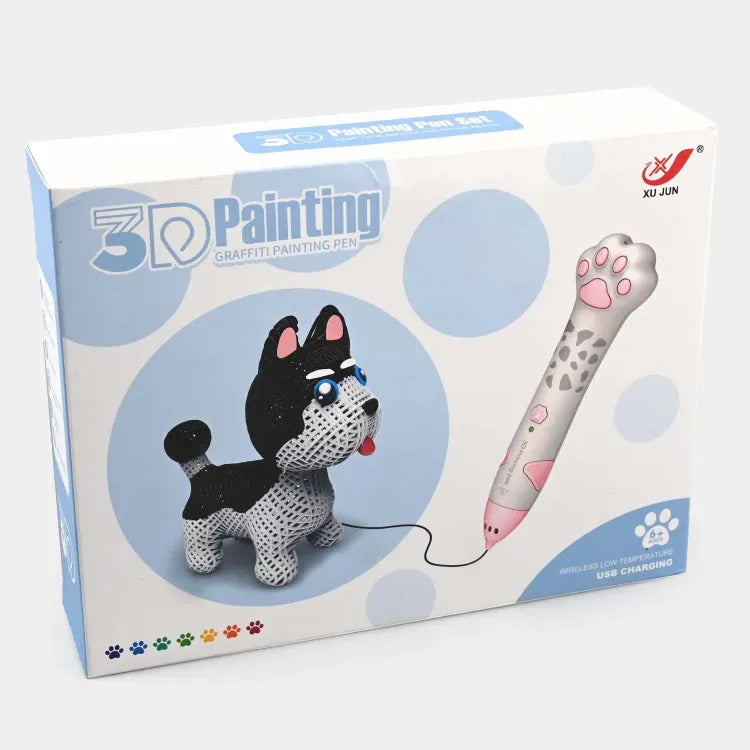 3D Pen 3D Printing Pen PLA Drawing Printer Pen LCD Display with 3 Colors Random Filament Refills, Art Crafts Gift for Kids Adults