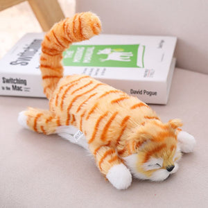 Funny Simulation Touch to Roll Electric Cat Roll Plush Animals Cats Toys Kid