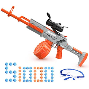 Gel Ball Blaster Gun M762 Automatic Gun with Telescope Electric Rifle Dry Bullet Gun for Adults