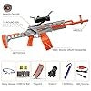 Gel Ball Blaster Gun M762 Automatic Gun with Telescope Electric Rifle Dry Bullet Gun for Adults