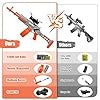 Gel Ball Blaster Gun M762 Automatic Gun with Telescope Electric Rifle Dry Bullet Gun for Adults