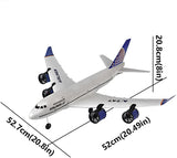 2.4G RC Airplane Radio Control Aircraft 747 3CH DIY Airplane with Light for Kids