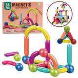 36 PCS Megnetic Buildind Blocks Set Early Learning Megnetic Stricks Balls Assembling Game