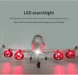 2.4G RC Airplane Radio Control Aircraft 747 3CH DIY Airplane with Light for Kids