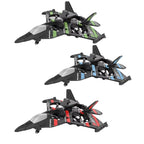 2.4GHZ RC Plane, Remote Control Airplane, RC Helicopter, 360° Flip Fighter Jet Toy, Toys for ages 8-13 with Colorful LED Navigation Lights Red