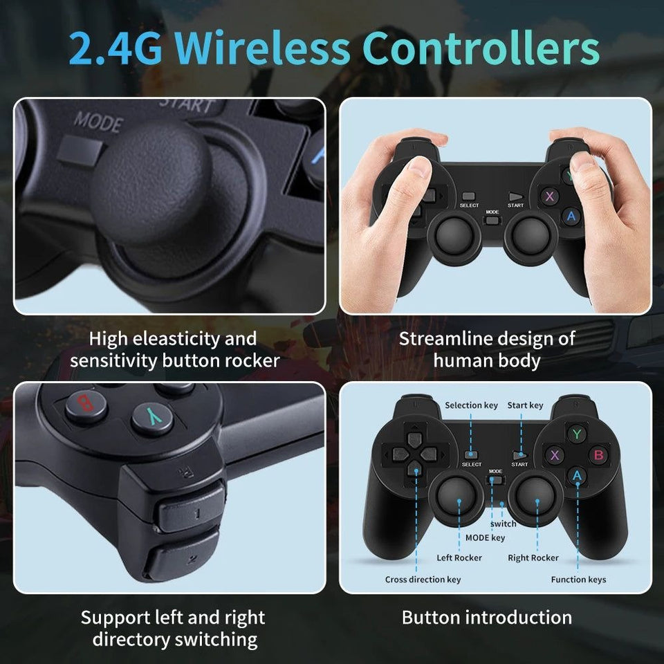 2.4 G Wireless Controller Gamepad with 64GB memory Free