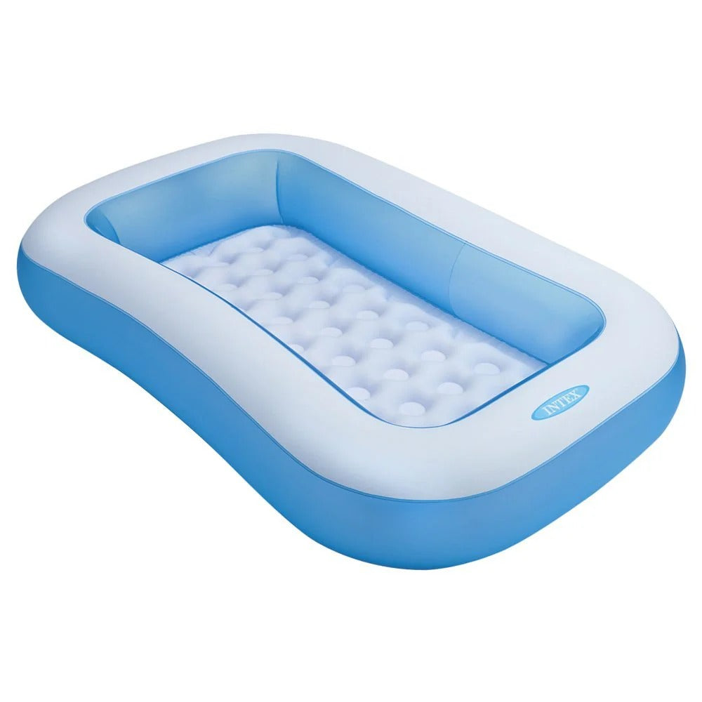 INTEX 65" x 39" x 11" Rectangular Inflatable Kiddie Pool Blue