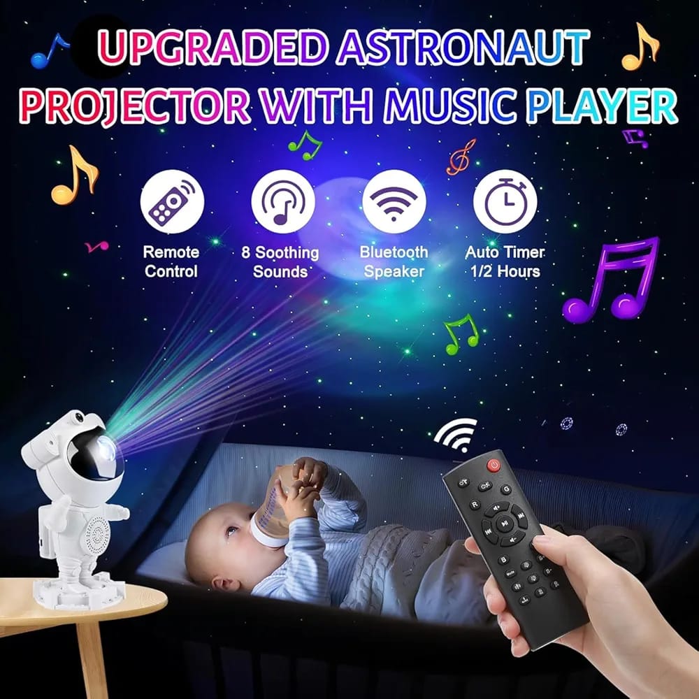 Astronaut Projector Star Night Lamp Kids Galaxy Projector for Bedroom Ceiling Decorations Starry Sky LED Robot Spaceman home decoration Toys Boys Girls Birthday Christmas Gift Children Teens.