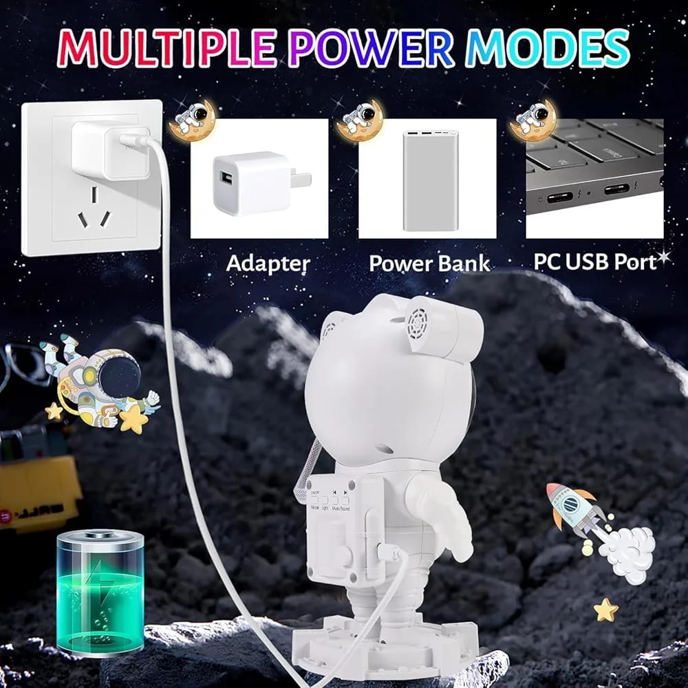 Astronaut Projector Star Night Lamp Kids Galaxy Projector for Bedroom Ceiling Decorations Starry Sky LED Robot Spaceman home decoration Toys Boys Girls Birthday Christmas Gift Children Teens.