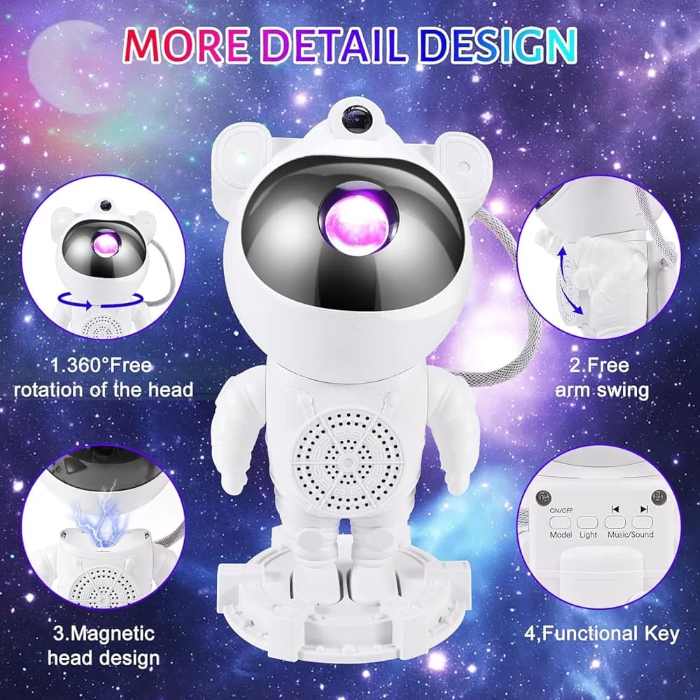 Astronaut Projector Star Night Lamp Kids Galaxy Projector for Bedroom Ceiling Decorations Starry Sky LED Robot Spaceman home decoration Toys Boys Girls Birthday Christmas Gift Children Teens.