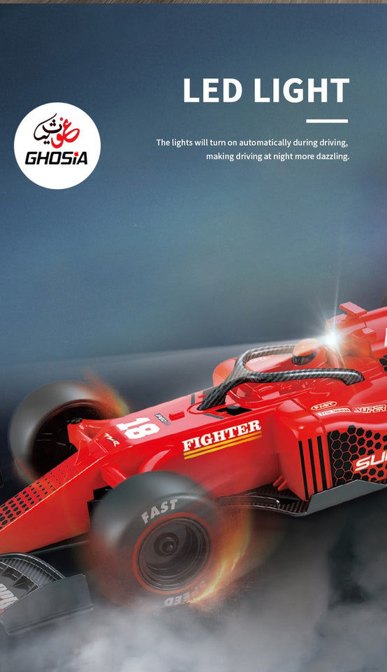 RC Spray Runner Car with Sounds Lights and Smoke-Remote Control Car for Kids