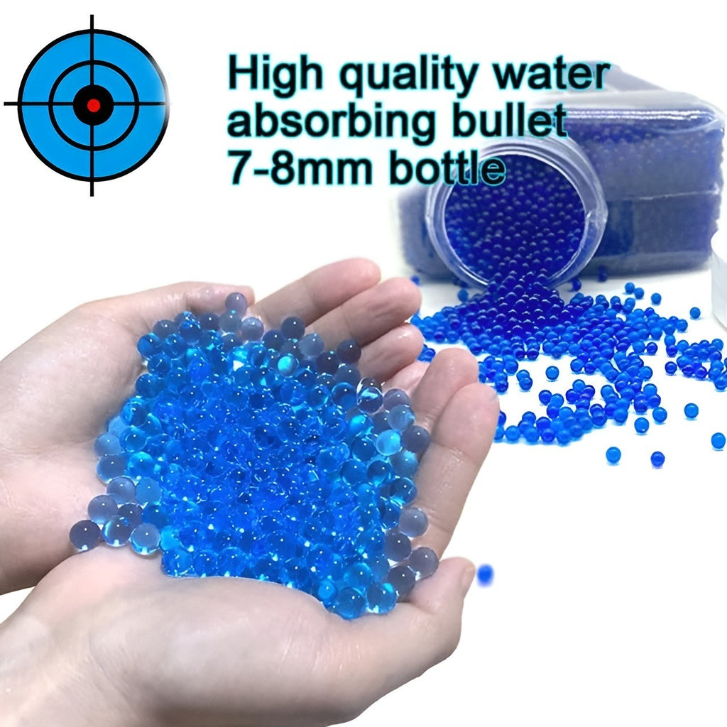 Pack of 500 Pcs In 1 Colorful Blue Water Beads Orbeez Water Expanding Gel Balls Hydrogen Balls Growing - Water Bombs - Water Bullets For Guns Orbits Gun 7-8 MM