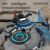 J6 Pro Brushless Motor Drone with RGB Lights & Triple Camera Foldable Drone
