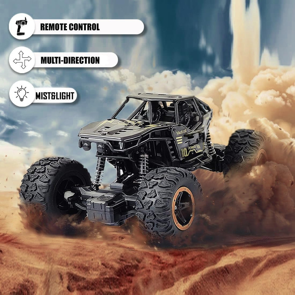Rc Monster Truck Remote Control Car for Kids with Mist Sprayer,5 Function 1:18 Rc Car Toys for Boys,Rock Crawler 2Wd Offroad High Speed Remote Car Toys for Kids 3 Years 12