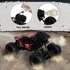 Rc Monster Truck Remote Control Car for Kids with Mist Sprayer,5 Function 1:18 Rc Car Toys for Boys,Rock Crawler 2Wd Offroad High Speed Remote Car Toys for Kids 3 Years 12