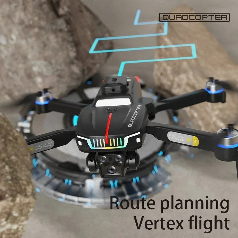 J6 Pro Brushless Motor Drone with RGB Lights & Triple Camera Foldable Drone