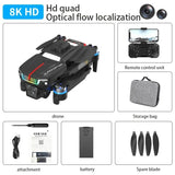 J6 Pro Brushless Motor Drone with RGB Lights & Triple Camera Foldable Drone