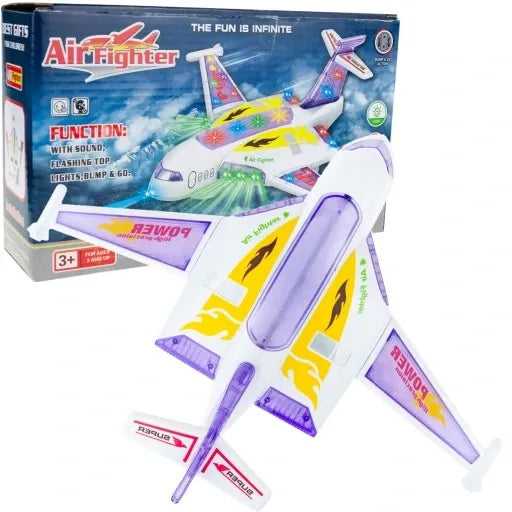 INTERACTIVE DRIVING PLANE, LIGHTING LED, PLAYING FOR CHILDREN WITH SOUND