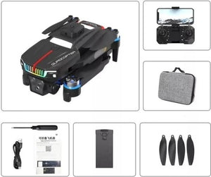 J6 Pro Brushless Motor Drone with RGB Lights & Triple Camera Foldable Drone