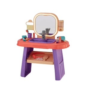 Kids Fun Dresser Desktop Vanity with Mirror, Sound, and Light
