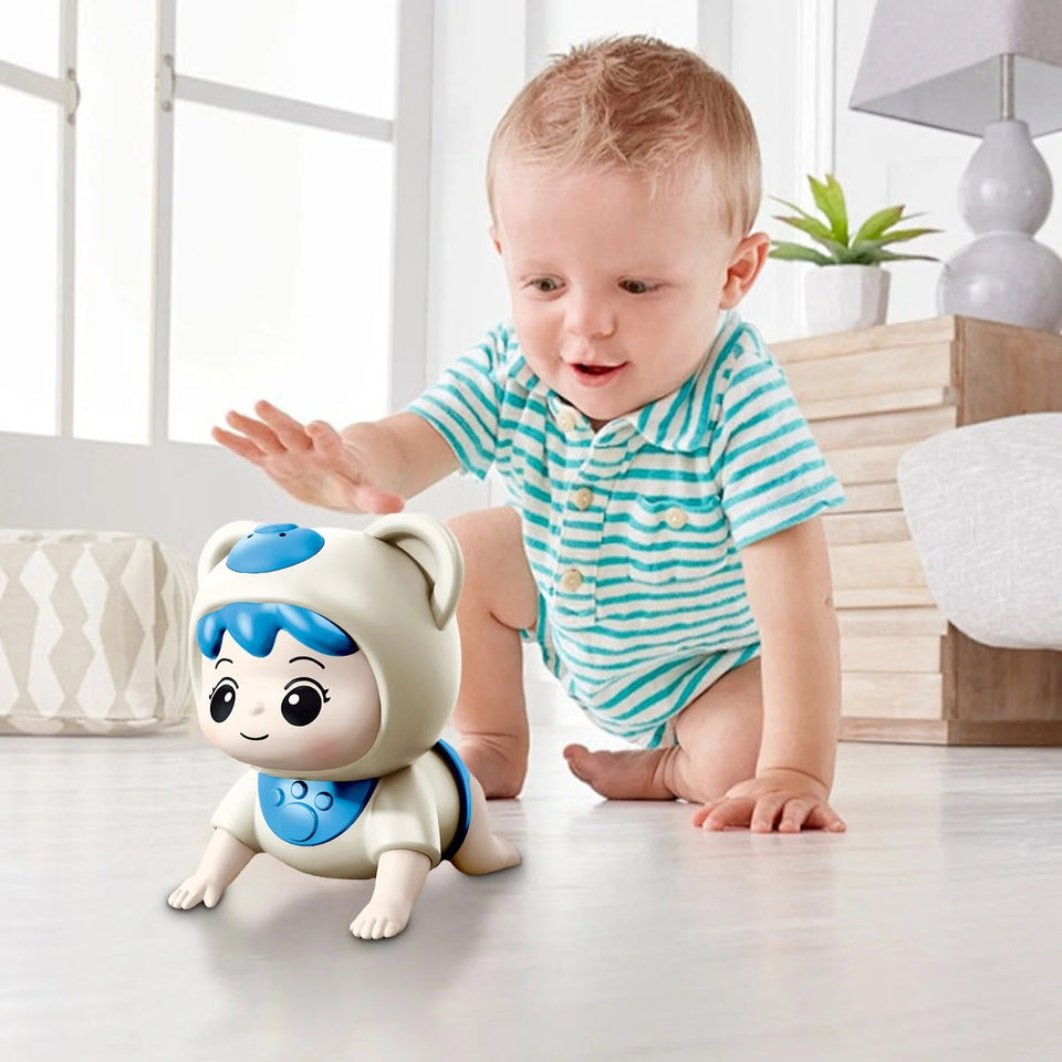 Crawling Baby Toy - Infant Tummy Time Toys 3 4 5 6 7 8 9 10 11 12 Babies Boy 3-6 6-12 Learning Crawl 9-12 12-18 Walking Toddler 36 Months Old Music Sensory Development 1st Birthday Gifts