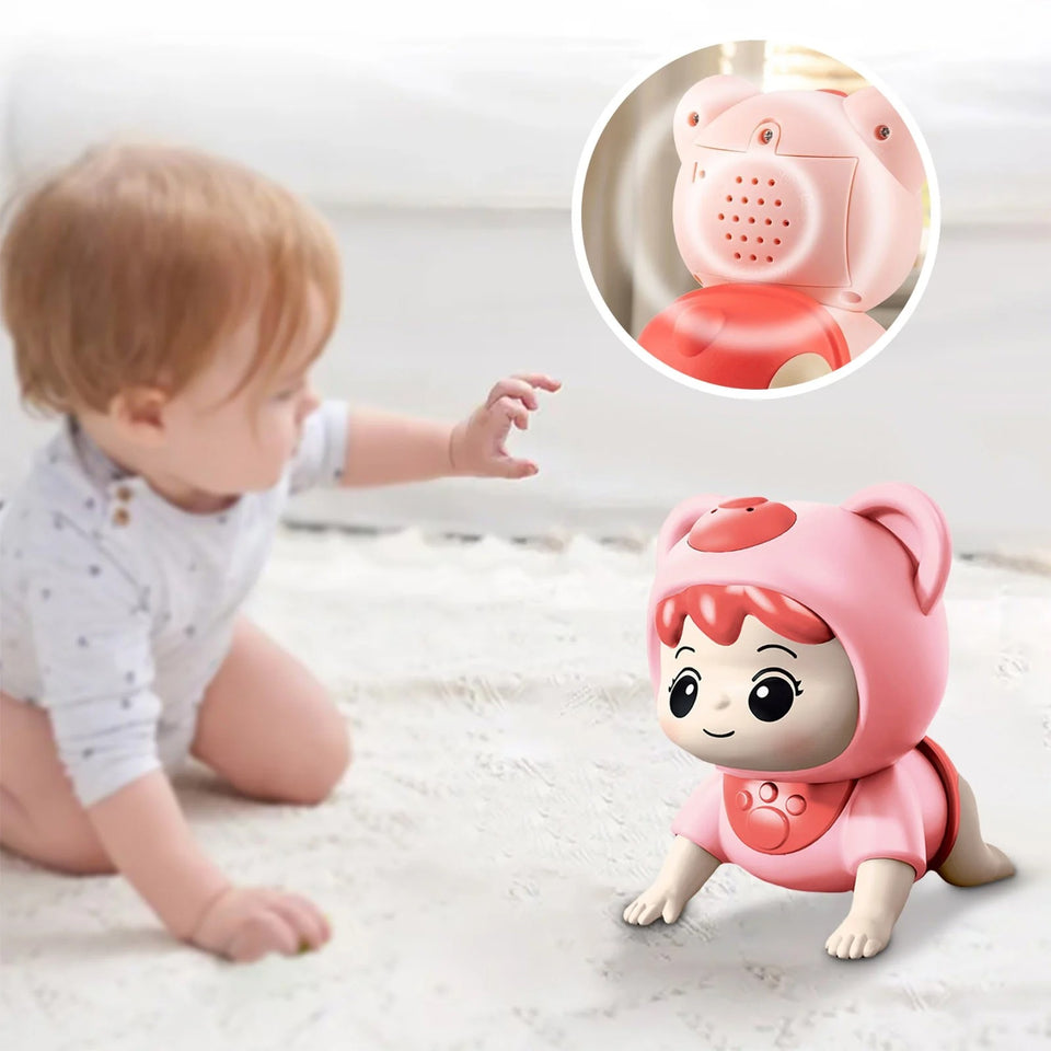 Crawling Baby Toy - Infant Tummy Time Toys 3 4 5 6 7 8 9 10 11 12 Babies Boy 3-6 6-12 Learning Crawl 9-12 12-18 Walking Toddler 36 Months Old Music Sensory Development 1st Birthday Gifts