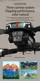 J6 Pro Brushless Motor Drone with RGB Lights & Triple Camera Foldable Drone