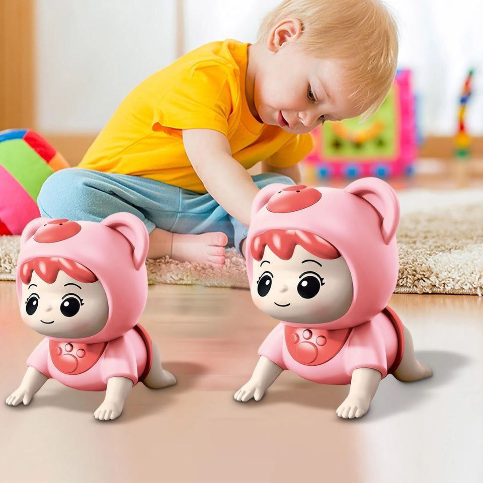Crawling Baby Toy - Infant Tummy Time Toys 3 4 5 6 7 8 9 10 11 12 Babies Boy 3-6 6-12 Learning Crawl 9-12 12-18 Walking Toddler 36 Months Old Music Sensory Development 1st Birthday Gifts