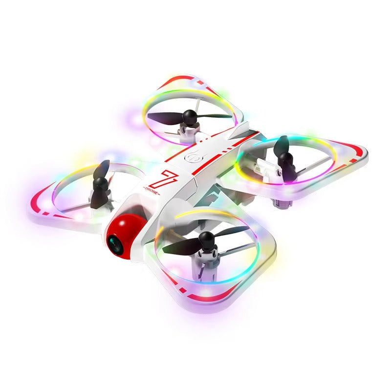 SKY 7 Dazzling Lighting Night Drone Toys 480p HD Dual-Camera Drone with Optical Flow One Click Stunt RC Toys Fly Hobby Gifts