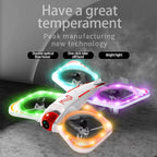 SKY 7 Dazzling Lighting Night Drone Toys 480p HD Dual-Camera Drone with Optical Flow One Click Stunt RC Toys Fly Hobby Gifts