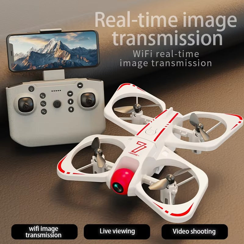 SKY 7 Dazzling Lighting Night Drone Toys 480p HD Dual-Camera Drone with Optical Flow One Click Stunt RC Toys Fly Hobby Gifts