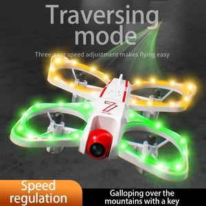 SKY 7 Dazzling Lighting Night Drone Toys 480p HD Dual-Camera Drone with Optical Flow One Click Stunt RC Toys Fly Hobby Gifts