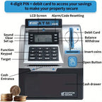 Large ATM Penny Bank with Password, Cash and Coin Safe Money Saving Toy, Perfect Christmas New Year Gift for Notes and Coins