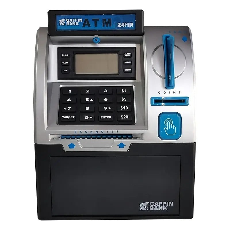 Large ATM Penny Bank with Password, Cash and Coin Safe Money Saving Toy, Perfect Christmas New Year Gift for Notes and Coins