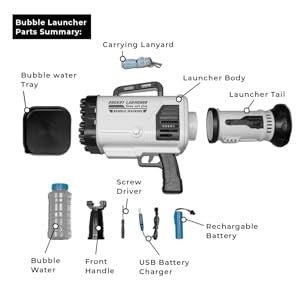 52 Hole Bazooka Bubble Rocket Machine Gun