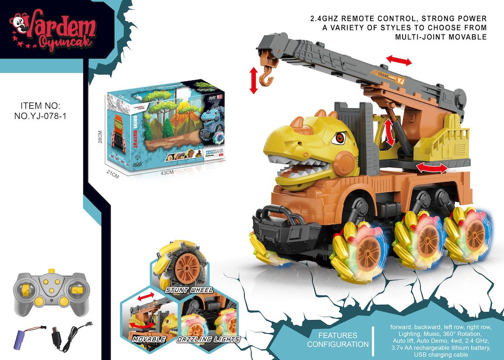 1:14 Remote Control Full Function 2.4G Dinosaur Truck Crane