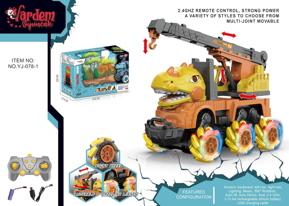 1:14 Remote Control Full Function 2.4G Dinosaur Truck Crane