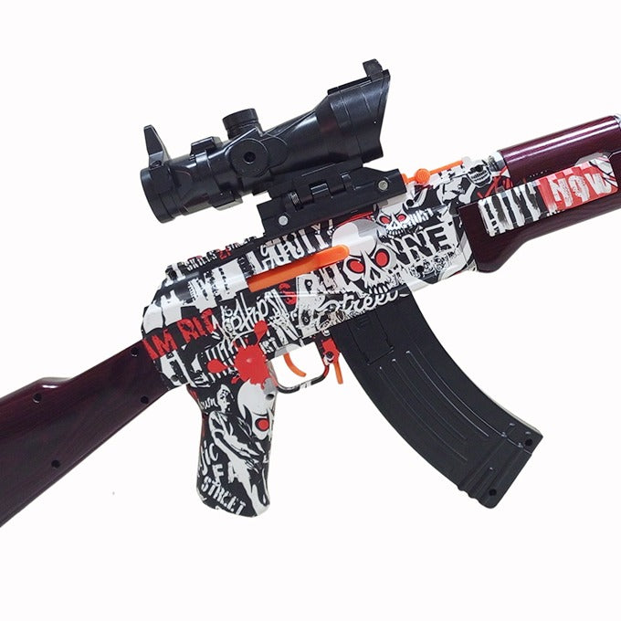 A-47 Gel Blaster Manual Reload & Automatic Electric Rechargeable - 2 in 1 Toygun With Goggles