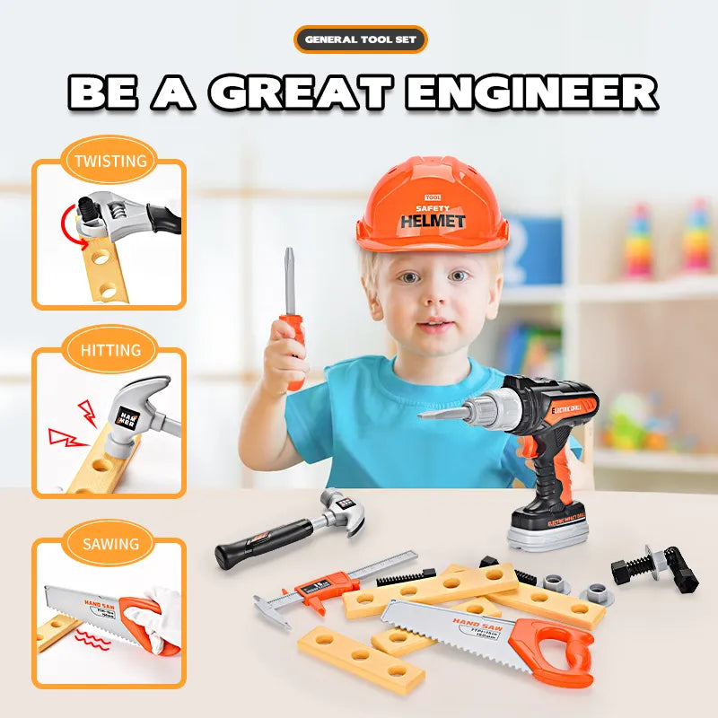 Educational Toys Develop Intelligence Portable Storage Backpack Kids Tool Set Funny Tool Pretend Play Set Tools Toy for Kids