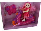 Scooter Motorcycle + Doll Music & Sound Radio Remote Control Car 2 Channel Pink