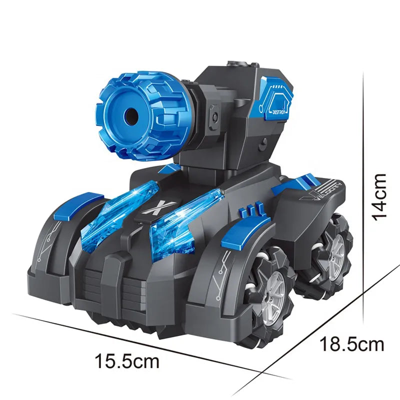 2.4G 4WD Electric Radio Control 360 Degrees Rotation Dancing Toys Launch Water Bullet RC Stunt Cars with Light and Simulation Sound Remote Control Car