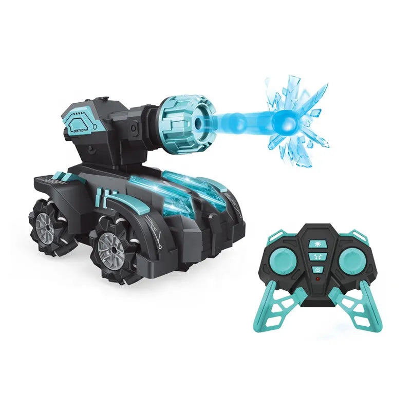 2.4G 4WD Electric Radio Control 360 Degrees Rotation Dancing Toys Launch Water Bullet RC Stunt Cars with Light and Simulation Sound Remote Control Car