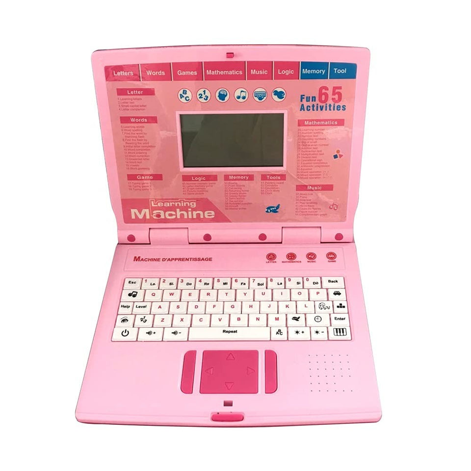 Learning Machine Laptop with Mouse, Educational Lwearning Toys for Kids, Play and Learn Game, 65 Activities Learning Game for Childrens
