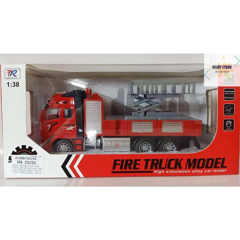 1:32 Scale Model Metal Fire Truck Engineering Model Truck
