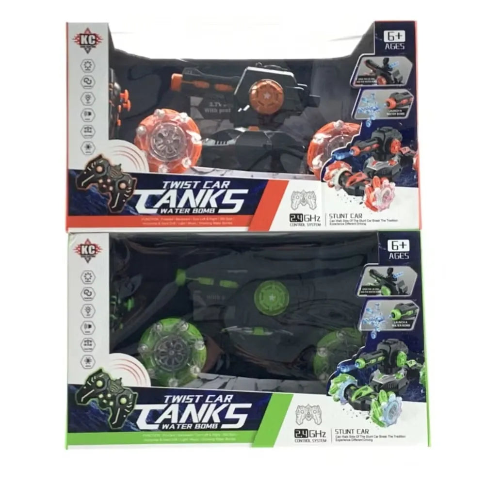 NIKKO 2.4GHz RC Stunt Water Bomb Tank Car for Children with Lights